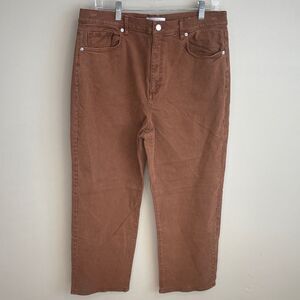 LOFT the straight brown jeans size 14